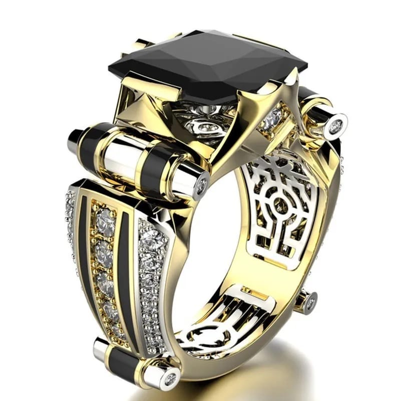 Two-Tone Zircon Luxury Ring